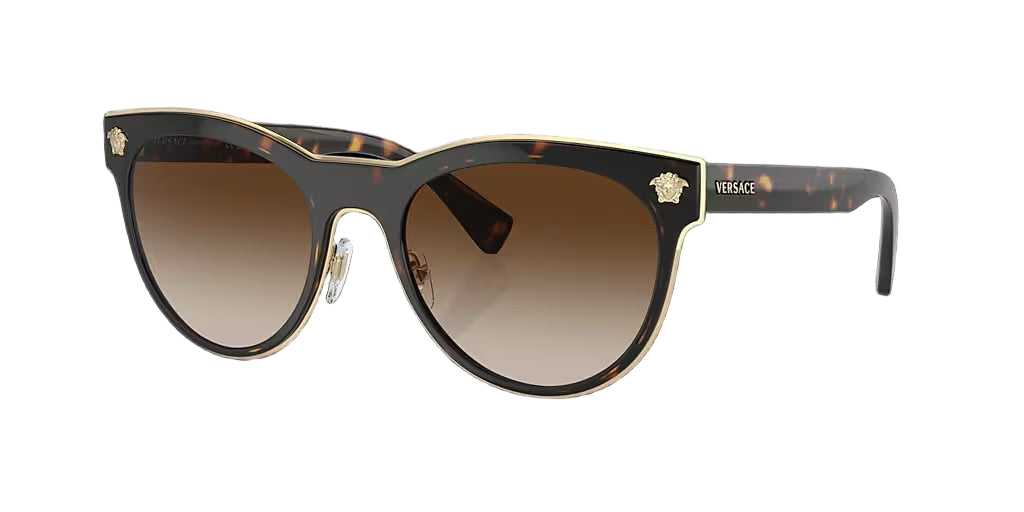 Versace sunglasses with tortoiseshell frame and brown lenses