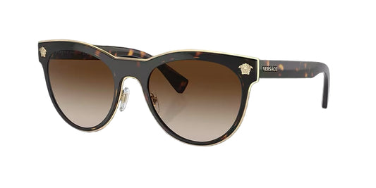 Versace sunglasses with tortoiseshell frame and brown lenses